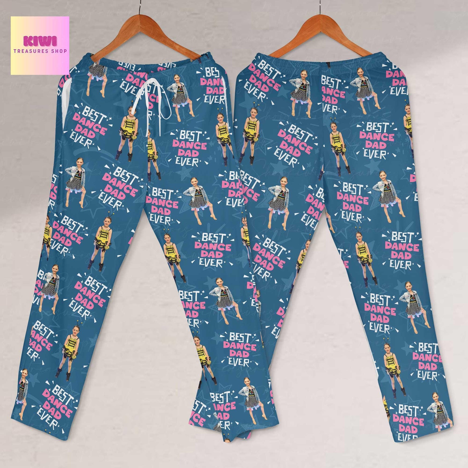 Custom Dance Dad Pajama Pants, Funny Personalized Photo Gift for Dad, Best Dance Dad Ever Sleepwear, Dance Recital Dad Gift