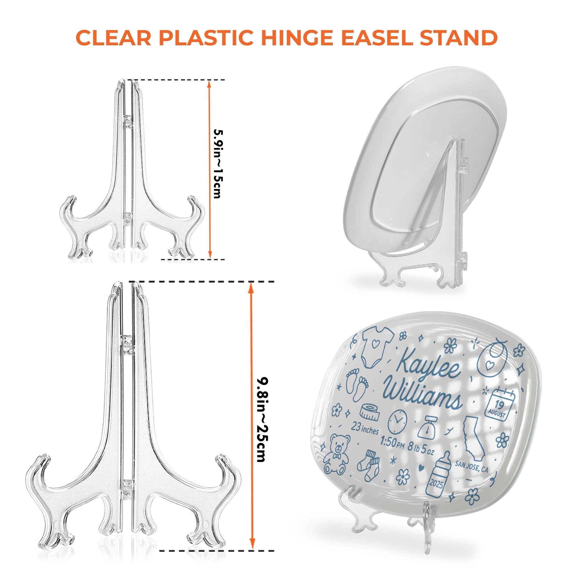 Personalized Baby Birth Platter, Custom Baby Stats Keepsake, Newborn Arrival Gift, Nursery Decor, Baby Shower Gift for New Parents