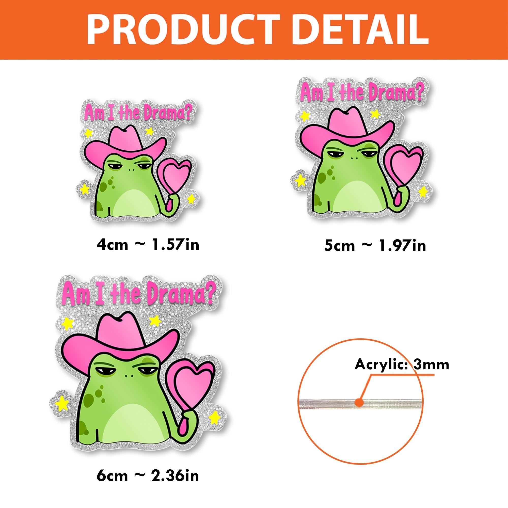 Cowgirl Frog Badge Reel, Am I the Drama ID Holder, Funny Nurse Badge, Cute Frog Clip, Sassy Office Gift, Teacher Badge Accessory