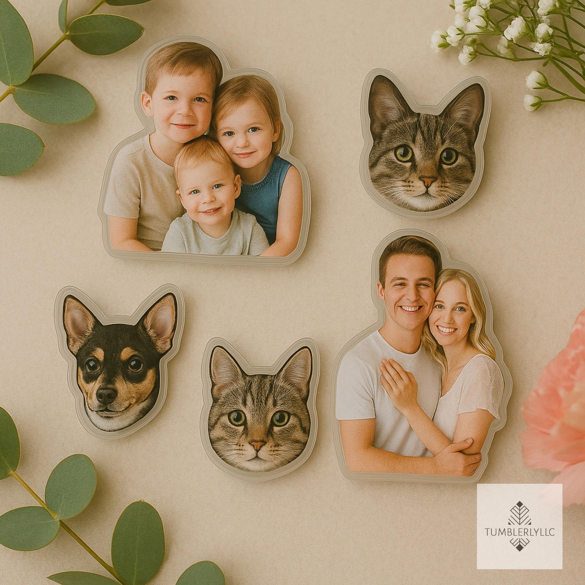 Custom Acrylic Shoe Charms, Personalized Photo sandal Charm, Pet Face, Kids, or Couple Gift, Unique Shoe Accessories for Family Fun