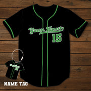 Custom Baseball Jersey with Name Tag – Personalized Team Shirt – Matching Mini Jersey Keychain – Sports Uniform Gift for Players & Fans