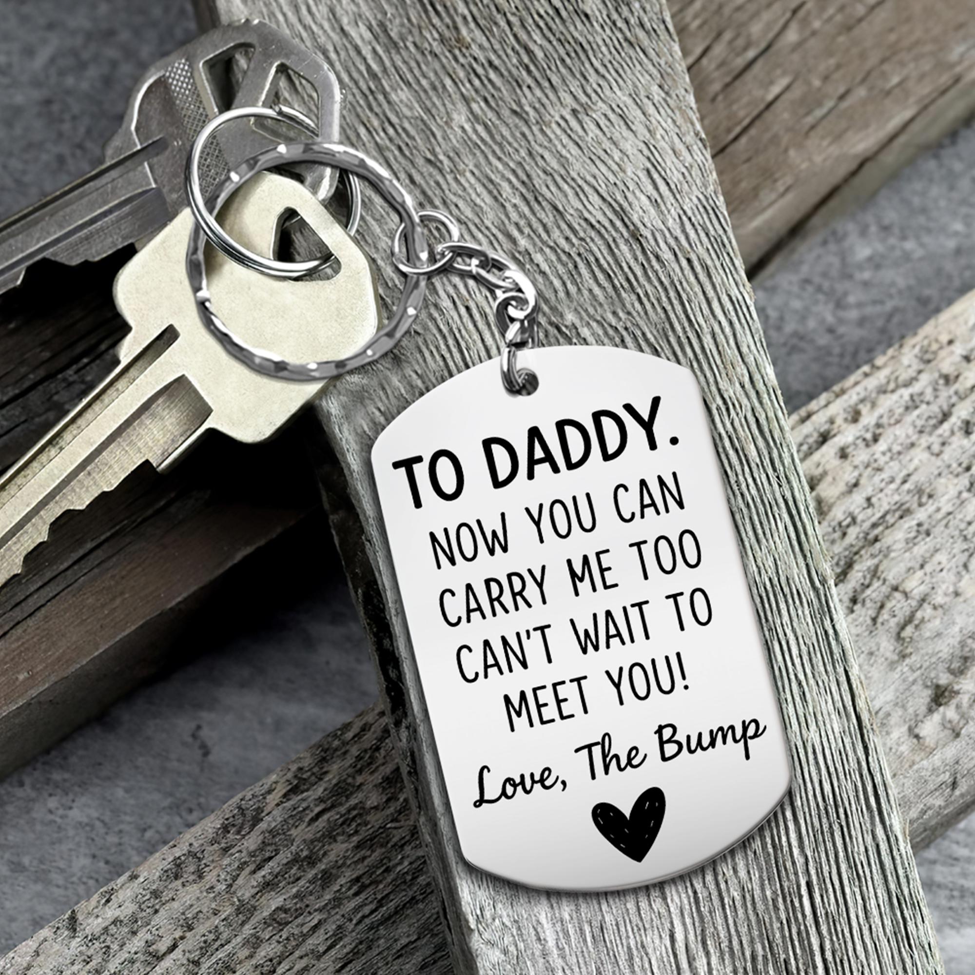 Custom Ultrasound Photo Keychain, To Daddy From Bump, Dad To Be Gift, Pregnancy Announcement Keepsake, First Time Dad Gift