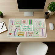 Custom Teacher Mouse Pad – Personalized Classroom Desk Mat with Name – Cute Back to School Gift for Teachers – Elementary Teacher Decor