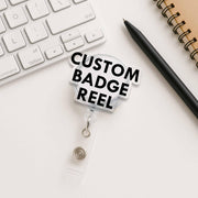 Custom Badge Reel, Personalized ID Holder, Retractable Name Tag Reel, Cute Work Accessory, Nurse Teacher Office Badge Clip
