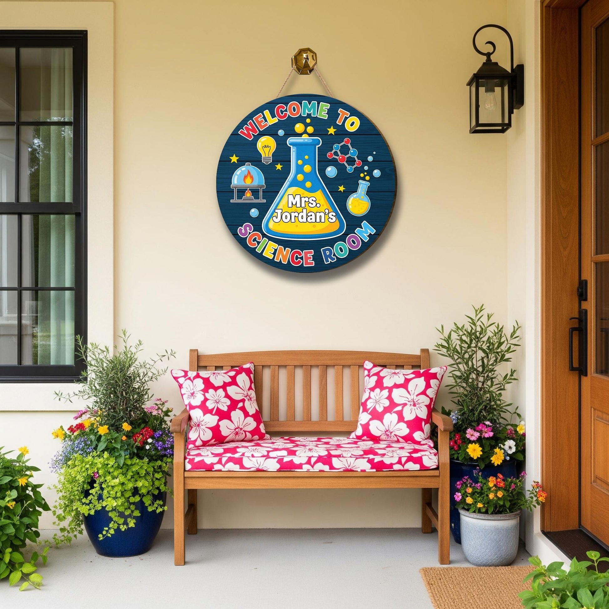 Personalized Science Classroom Door Sign, Custom Teacher Name Lab Decor, STEM Welcome Sign, Back to School Teacher Gift, Back To School Sign