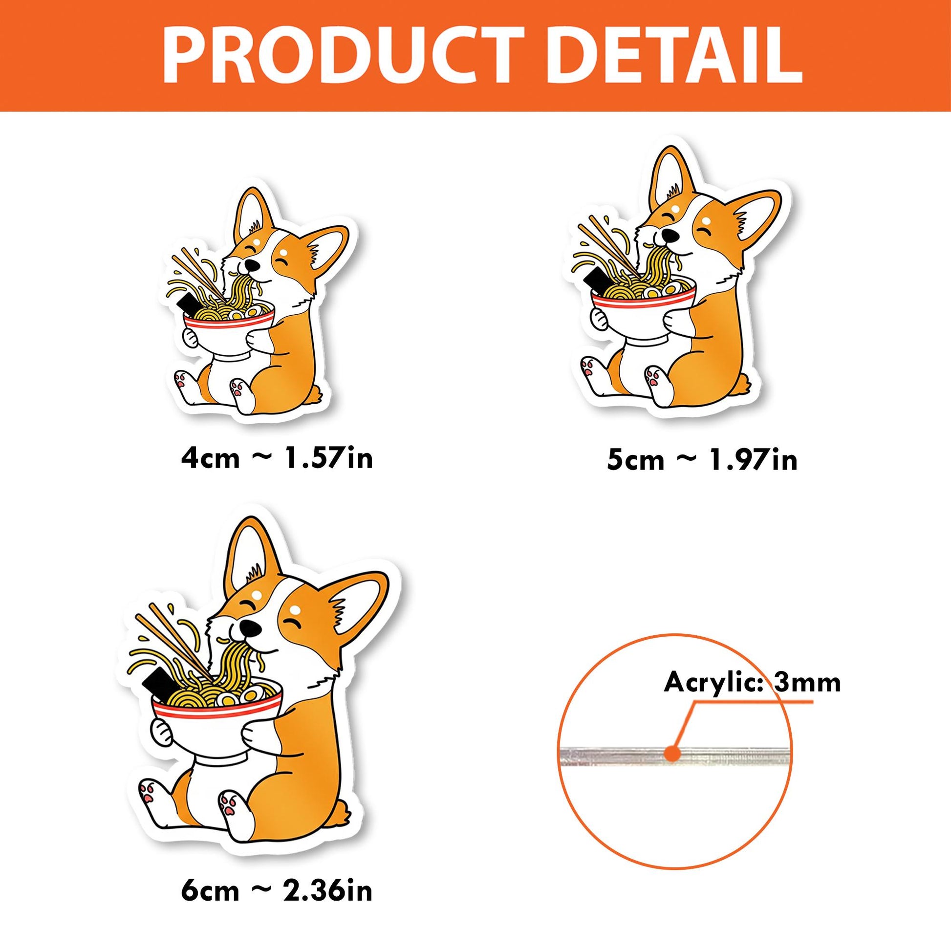 Corgi Noodle Bowl Badge Reel – Cute Dog ID Holder for Nurses, Vets, Foodies & Dog Lovers, Retractable Clip for Work or School Lanyards