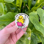 Funny Office Badge Reel | Duck Email Quote ID Holder | Work Humor Lanyard Clip | Sarcastic Office Gift | Cute Retractable Badge Tag