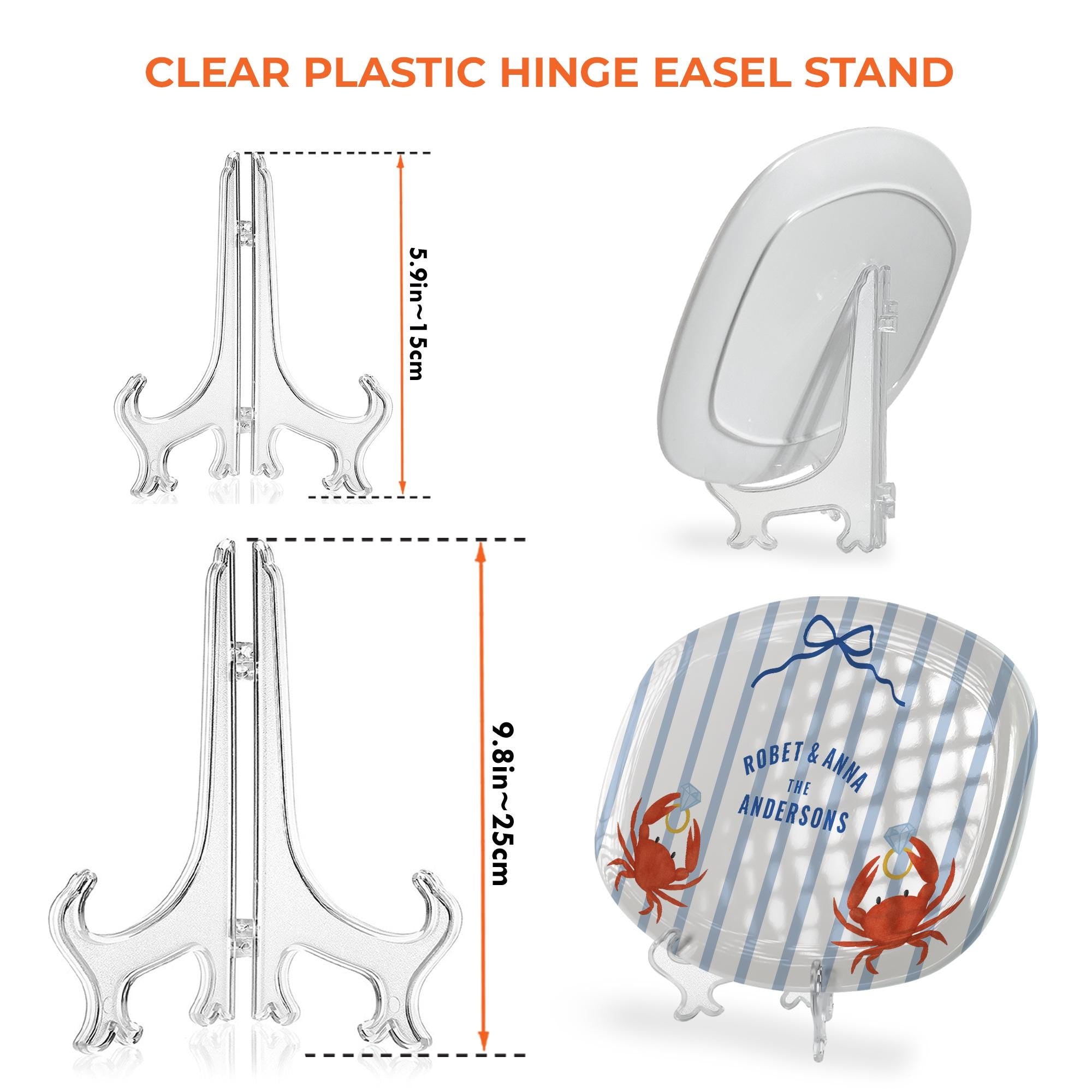 Custom Beach Engagement Platter – Personalized Crab Couple Plate – Nautical Wedding Gift – Coastal Bridal Shower Decor – Decor only