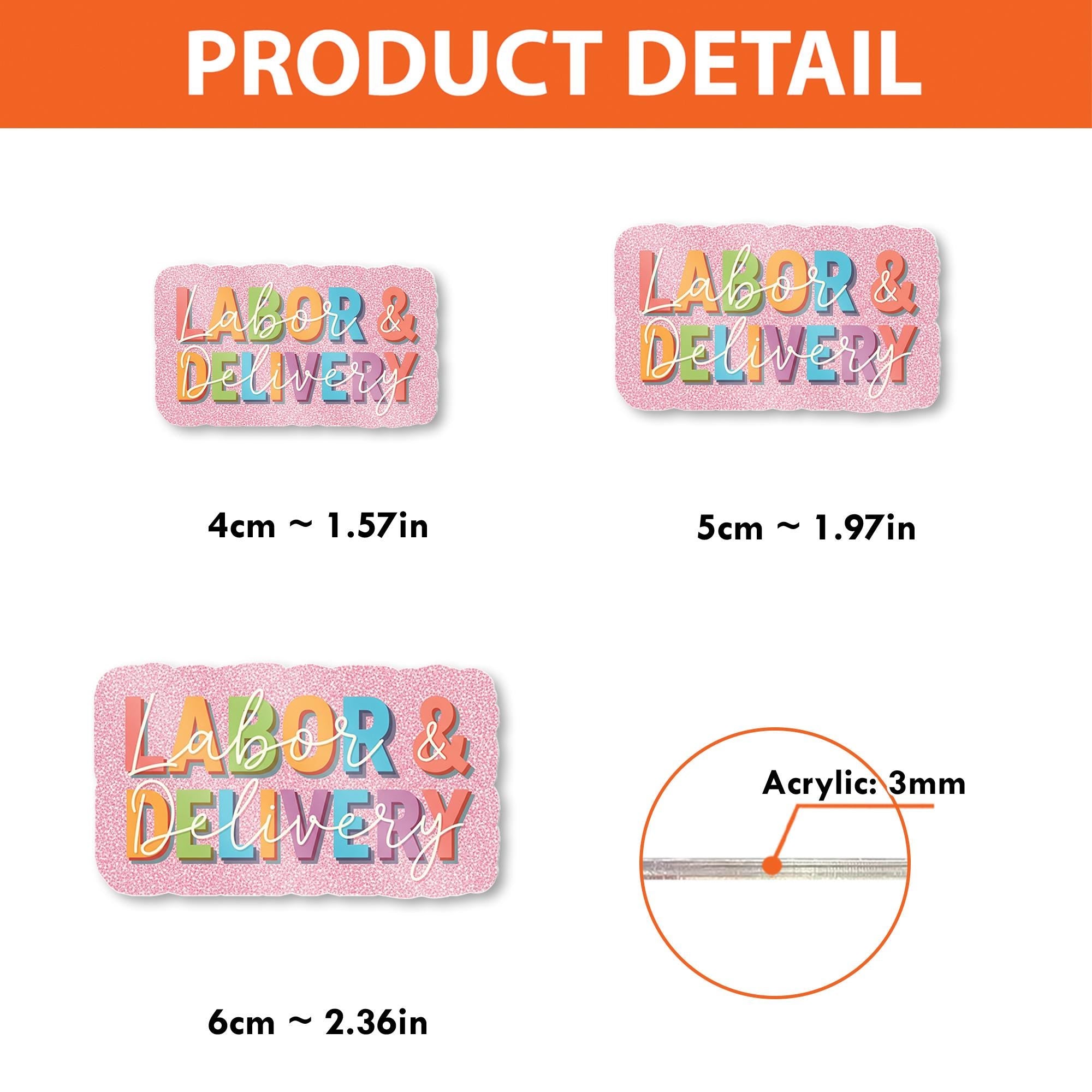 Labor and Delivery Badge Reel | Colorful Nurse ID Holder | Maternity Ward Name Tag Clip | OB RN Gift for L&D Nurses and Midwives