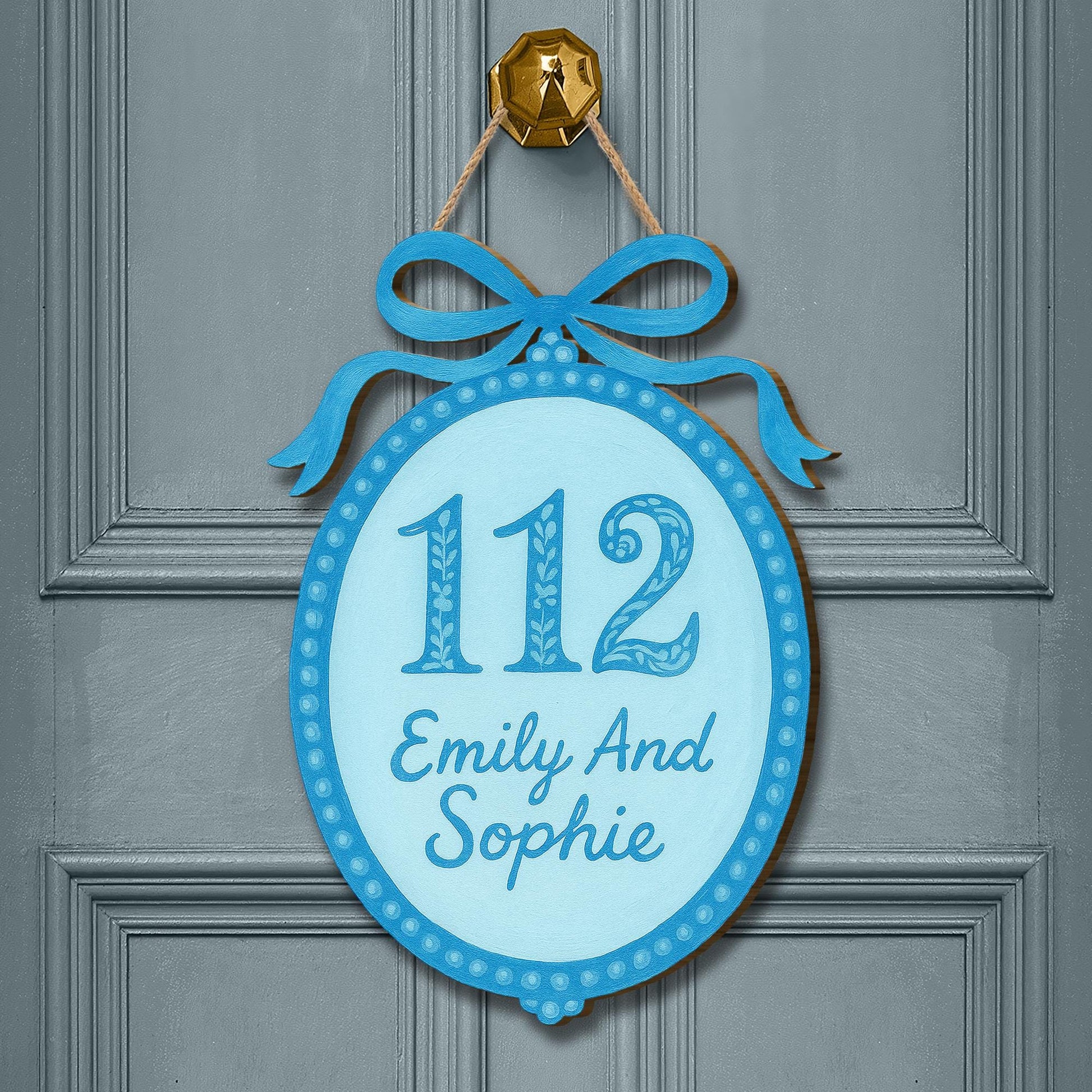 Custom Chinoiserie Dorm Sign, Blue And Pink Personalized Room Door Hanger, Preppy Name Plaque, College Roommate Wooden Decor