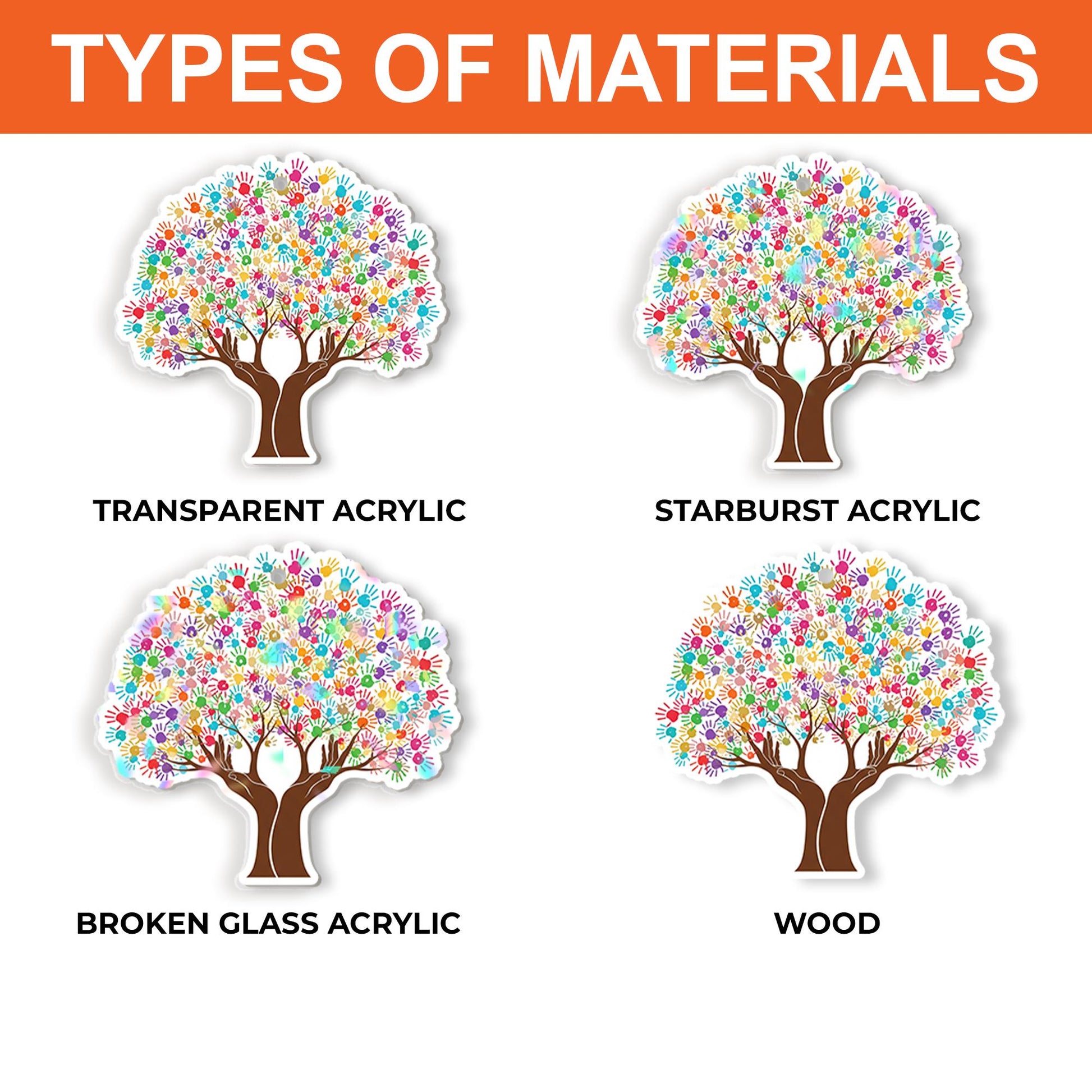 Colorful Tree of Life Earrings – Handprint Tree Jewelry for Teachers, Counselors, Autism Support, Social Workers, Unique Gift for Women