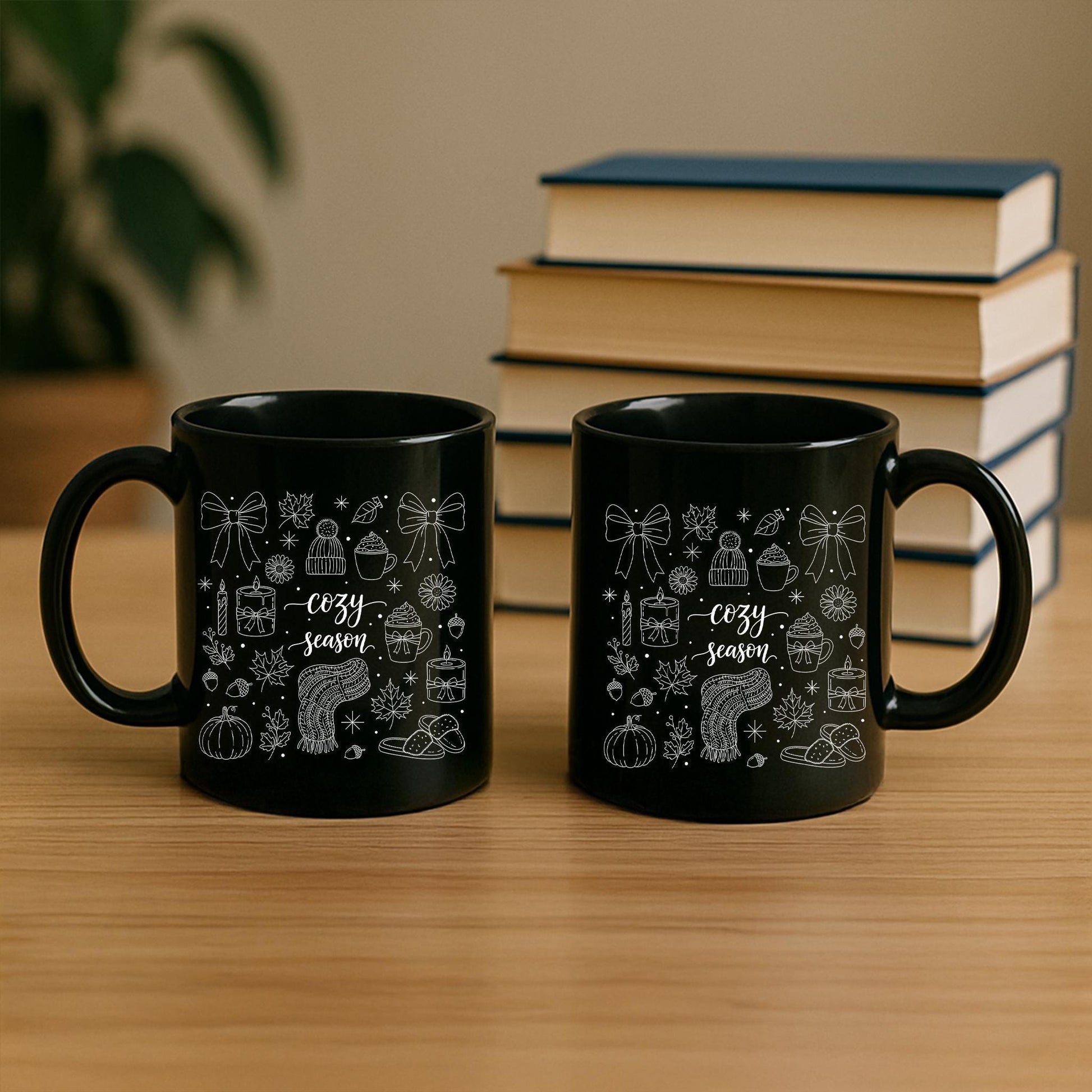 Cozy Season Mug – Fall and Winter Coffee Cup, Cute Holiday Gift, Autumn Pumpkin Hot Chocolate Tea Mug, Seasonal Cozy Kitchen Decor