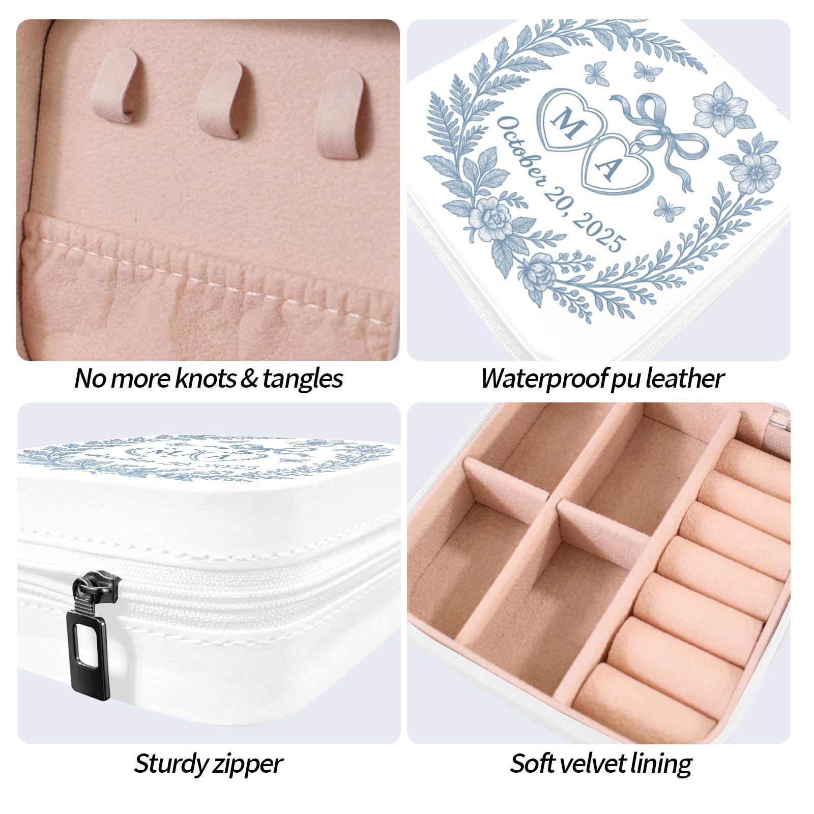 Custom Chinoiserie Jewelry Box, Personalized Wedding Gift, Monogram Keepsake Box, Bridesmaid Gift, Engagement Jewelry Organizer