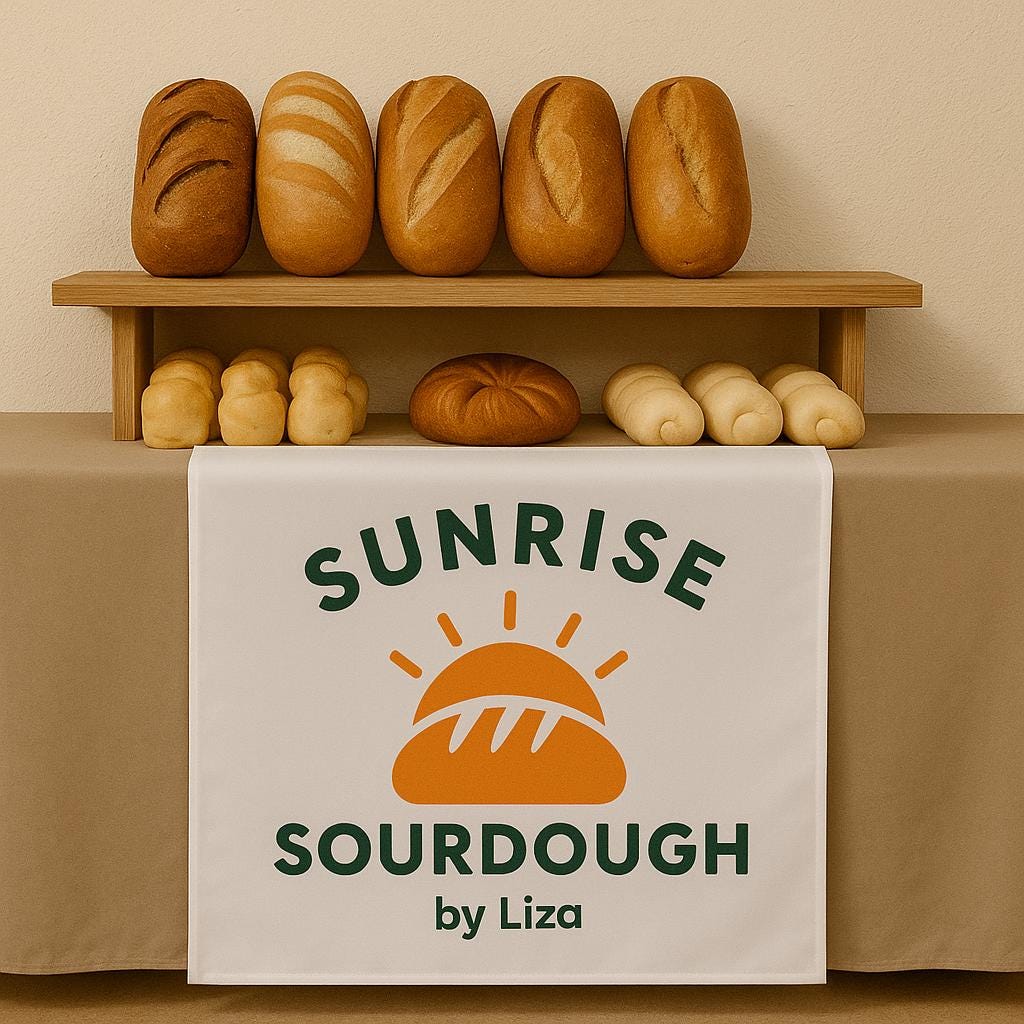 Custom Business Table Sign – Personalized Vendor Banner for Markets, Craft Fairs, Trade Shows & Small Business Branding