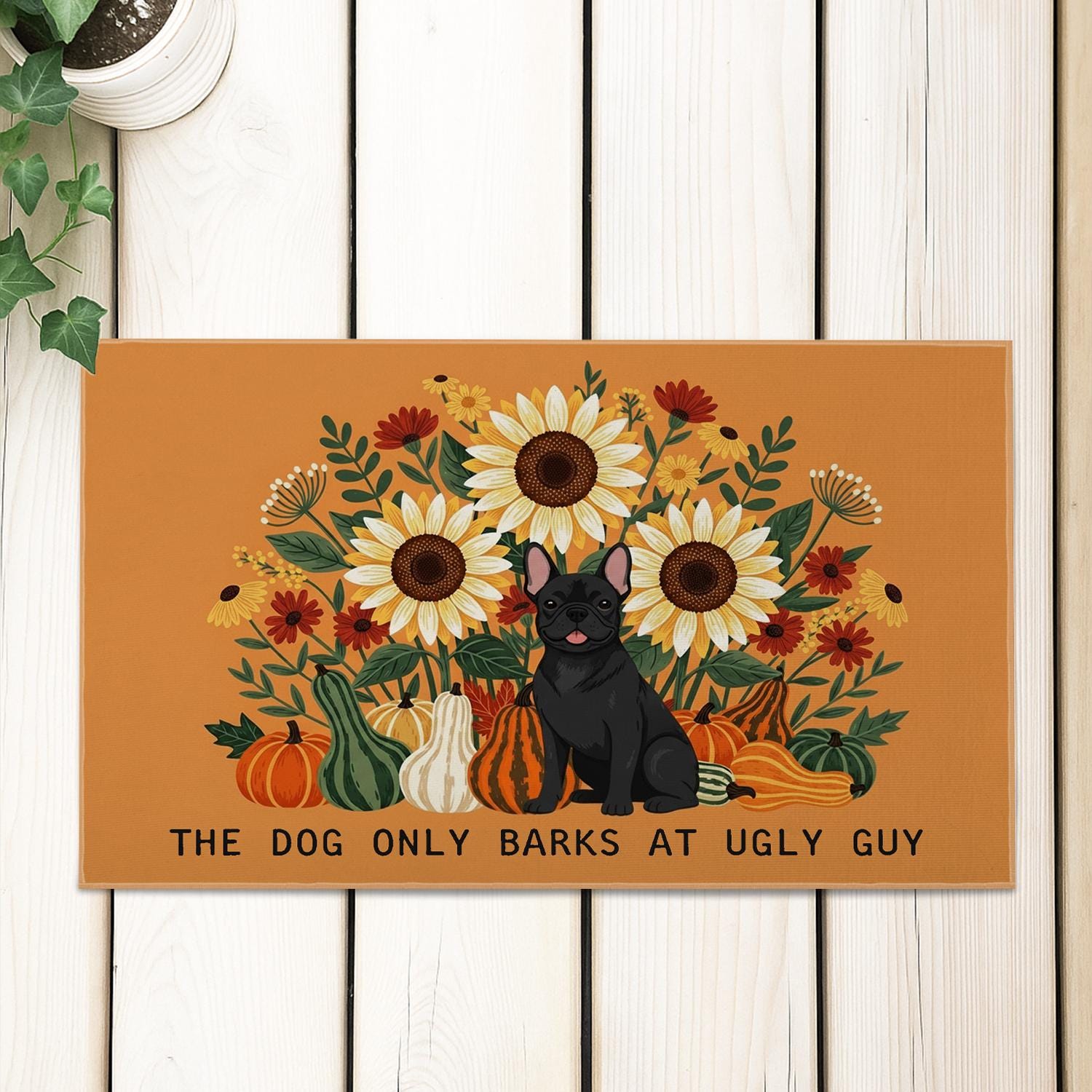 Custom Dog Breed Welcome Mat: Funny Fall Porch Decor