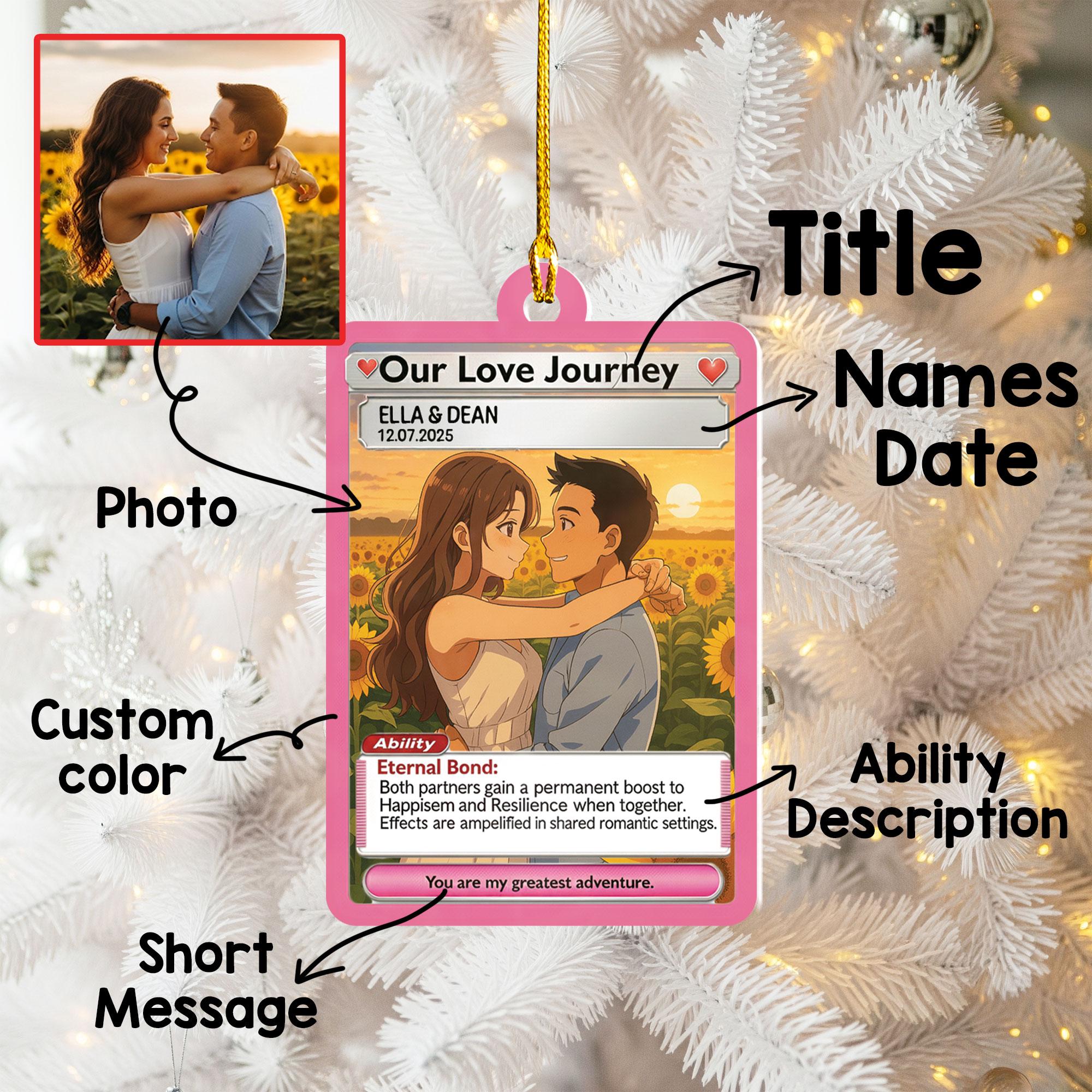 Personalized Photo Anniversary Ornament: Custom Acrylic Keepsake