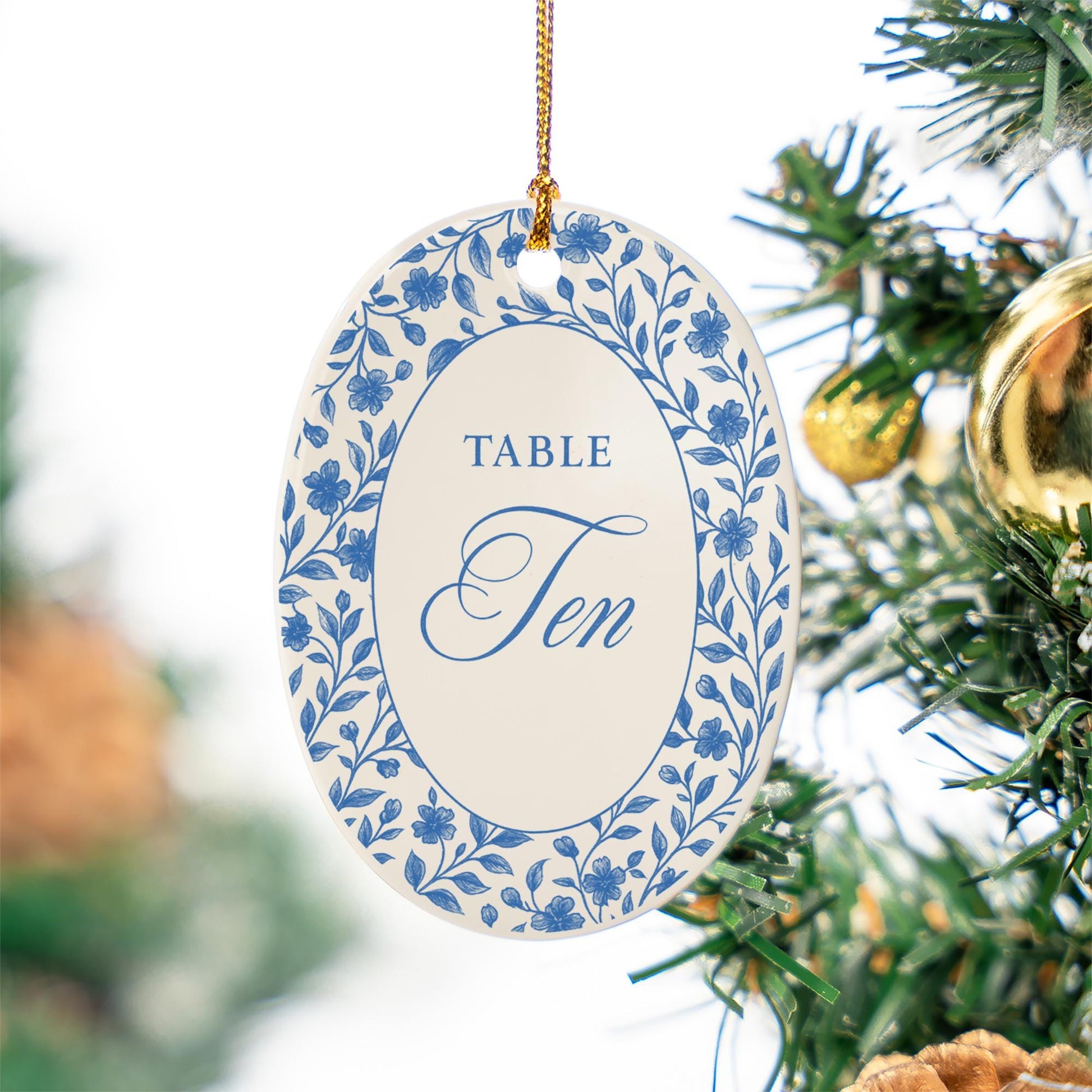 Custom Chinoiserie Wedding Table Numbers Ceramic ornament| Blue and White Party Decor | Elegant Reception Centerpiece decor