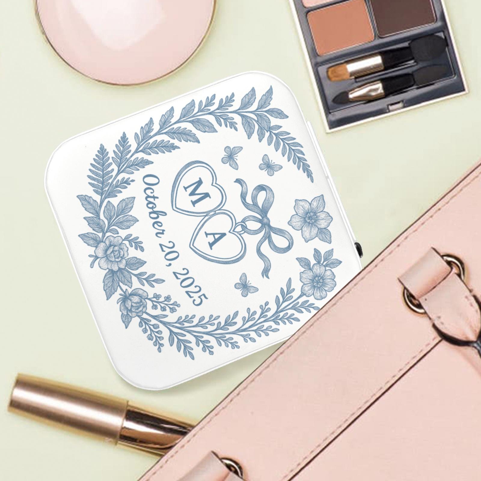 Custom Chinoiserie Jewelry Box, Personalized Wedding Gift, Monogram Keepsake Box, Bridesmaid Gift, Engagement Jewelry Organizer