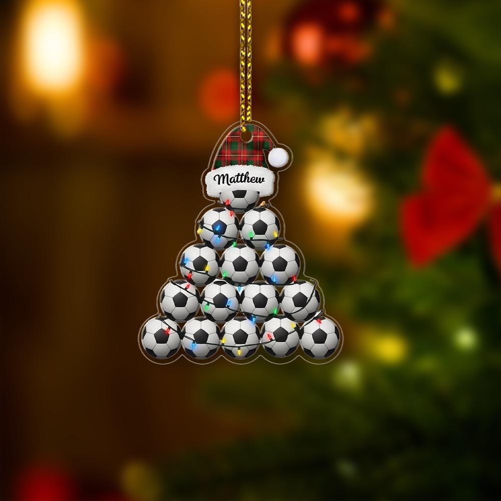 Personalized Sports Ball Christmas Ornament: Custom Kid's Tree Decoration