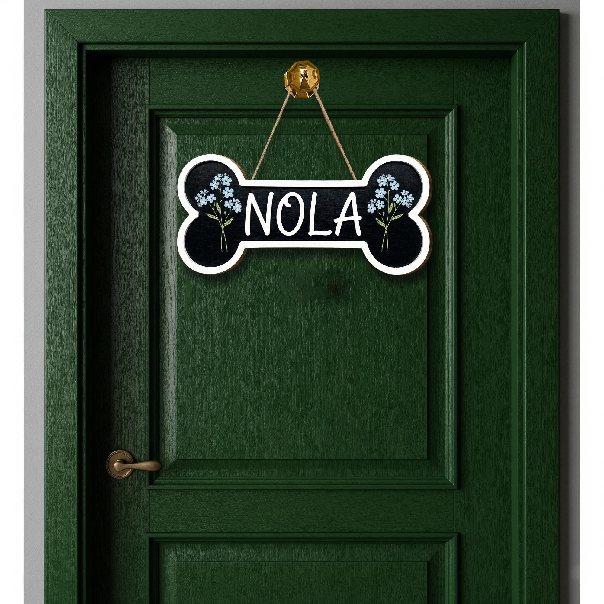 Custom Dog Bone Sign: Personalized Pet Name Plaque, Rustic Home Decor