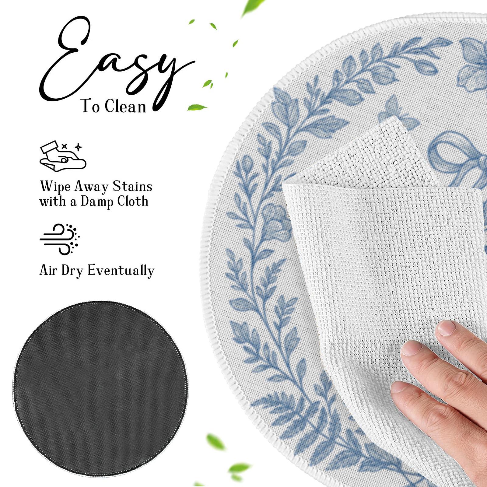 Custom Chinoiserie Wedding Placemat: Blue & White Monogram Table Decor