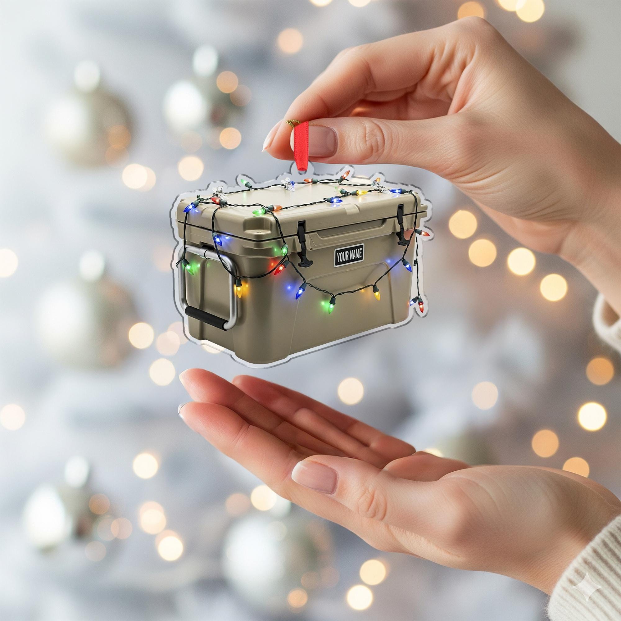 Cooler Ornament – Personalized Camping Gift, Custom Ice Chest Christmas Keepsake