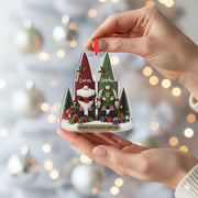 Personalized Couple Gnome Christmas Ornament: Custom Holiday Decoration