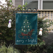 Custom Chinoiserie Christmas Garden Flag – Merry and Bright Outdoor Holiday Yard Decor