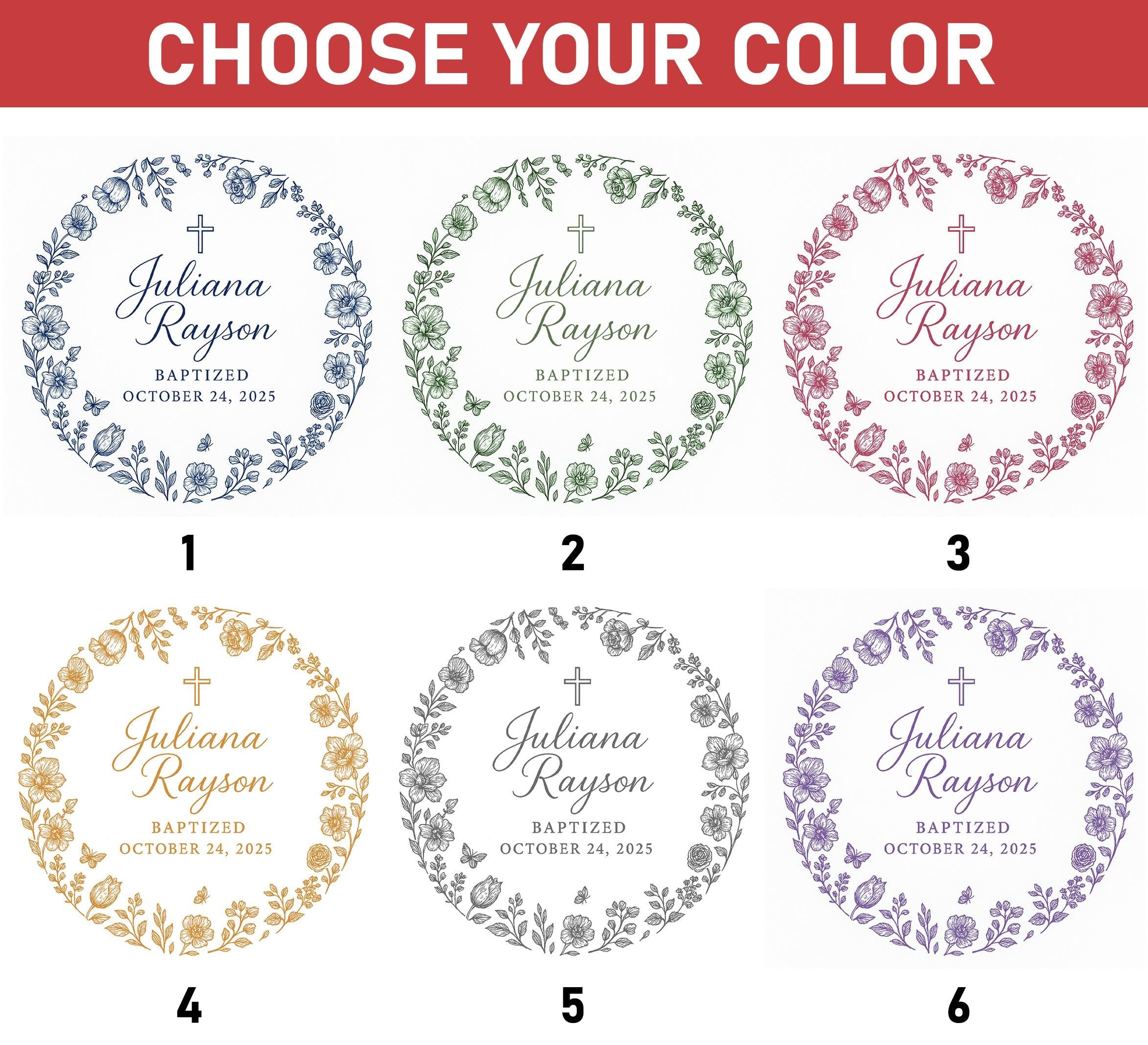 Personalized Baptism Ceramic Christening Ornament, New Baby Girl Keepsake Custom Name and Date