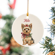 Custom Dog Ornament: Personalized Pet Name Christmas Tree Decoration, Choose Your Dog Breed