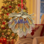 Personalized Corn Christmas Ornament – Acrylic Hanging Decoration with Harvest Husk Design
