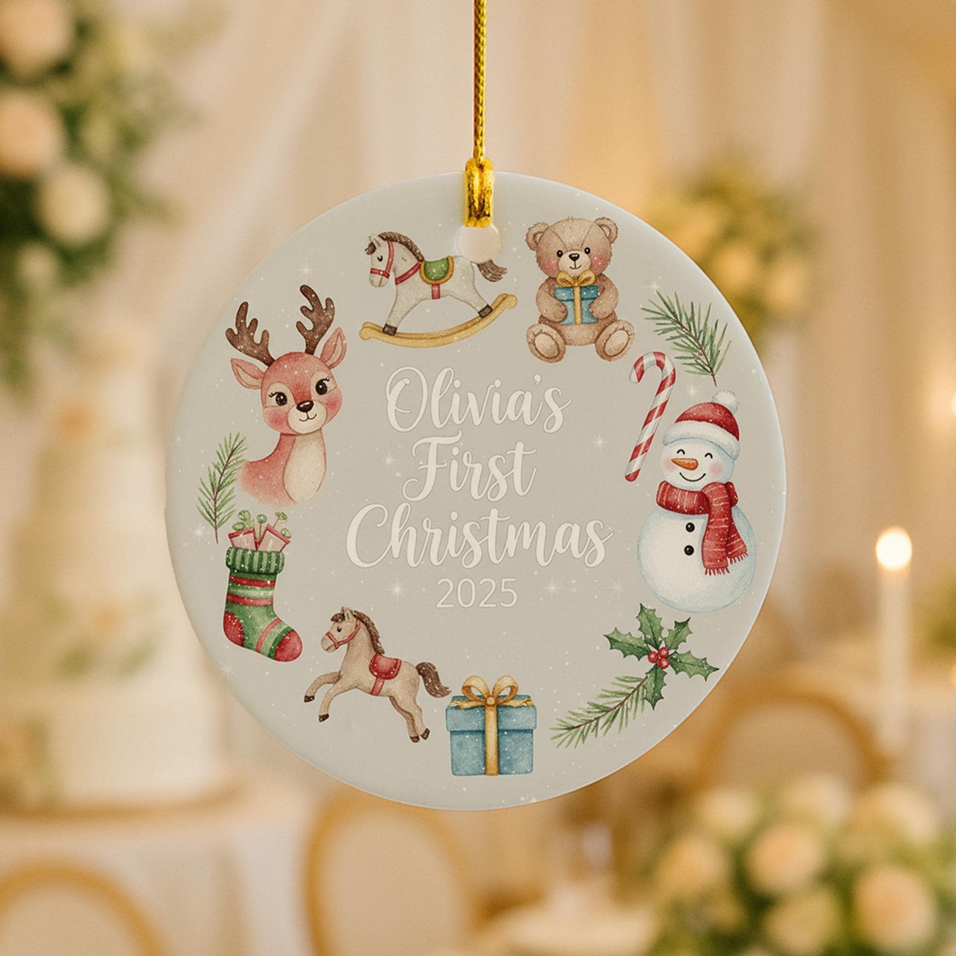 Baby’s First Christmas Ornament 2025: Personalized Newborn Holiday Keepsake