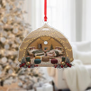 Christmas Tent Ornament: Cozy Holiday Camping Decor