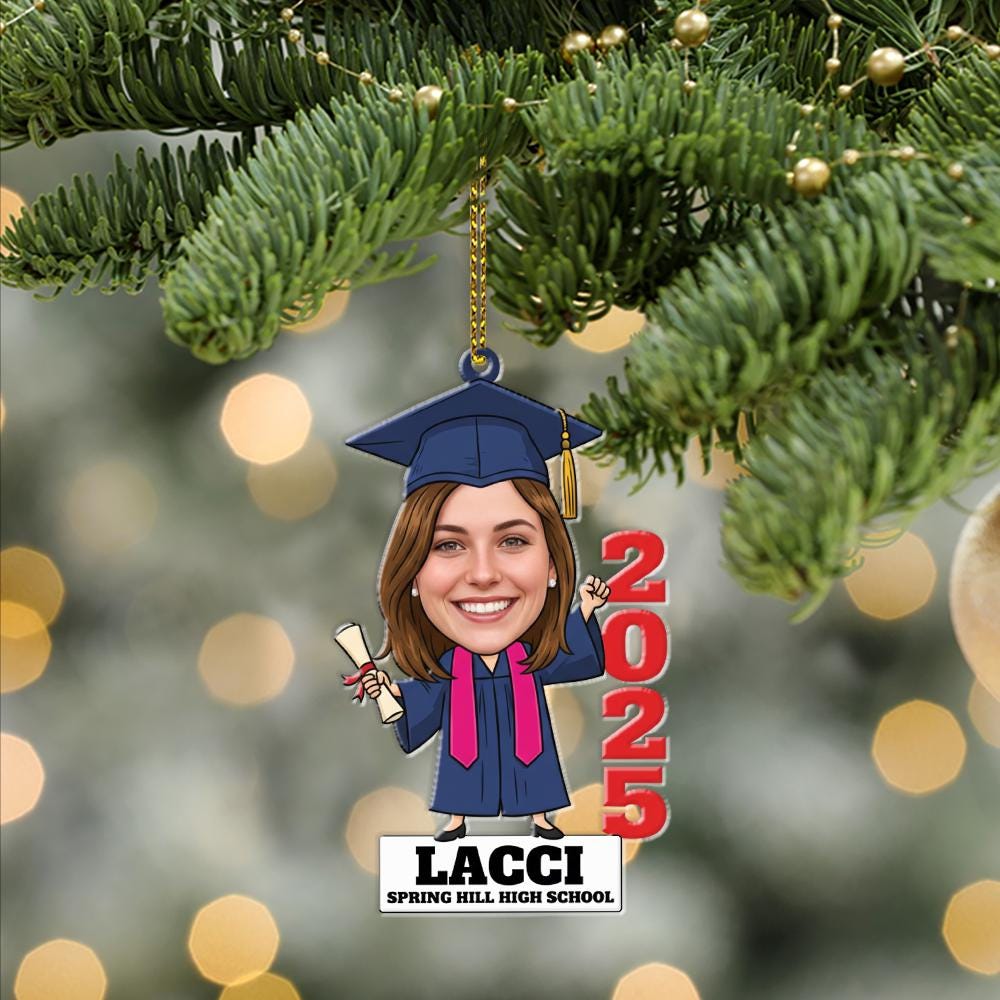 Custom 2025 Graduation Ornament: Personalized Keepsake, High School or College