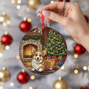 Corgi Christmas Ornament: Double-Sided Dog Holiday Decoration
