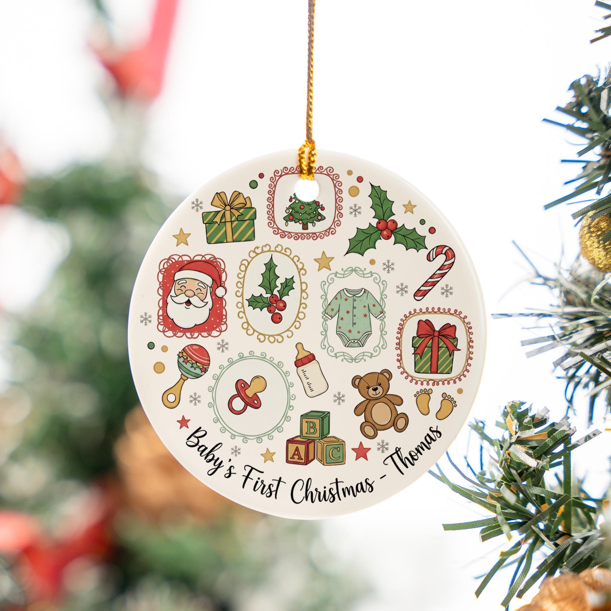 Personalized Baby’s First Christmas Ornament - Baby Keepsake Gifts