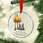 Couple Glass Ornament – Romantic Quote Keepsake, Personalized Anniversary Gift