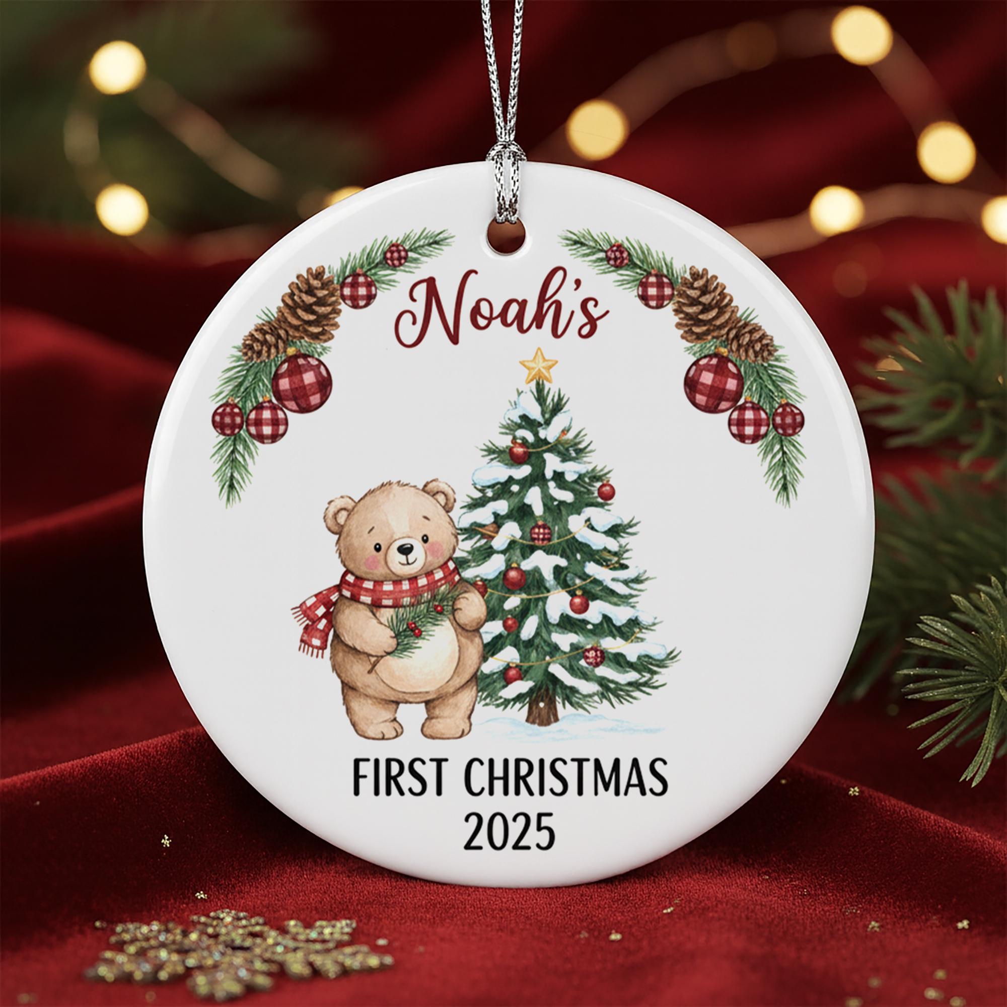 Personalized Baby’s First Christmas Ornament – Newborn Holiday Keepsake Gift