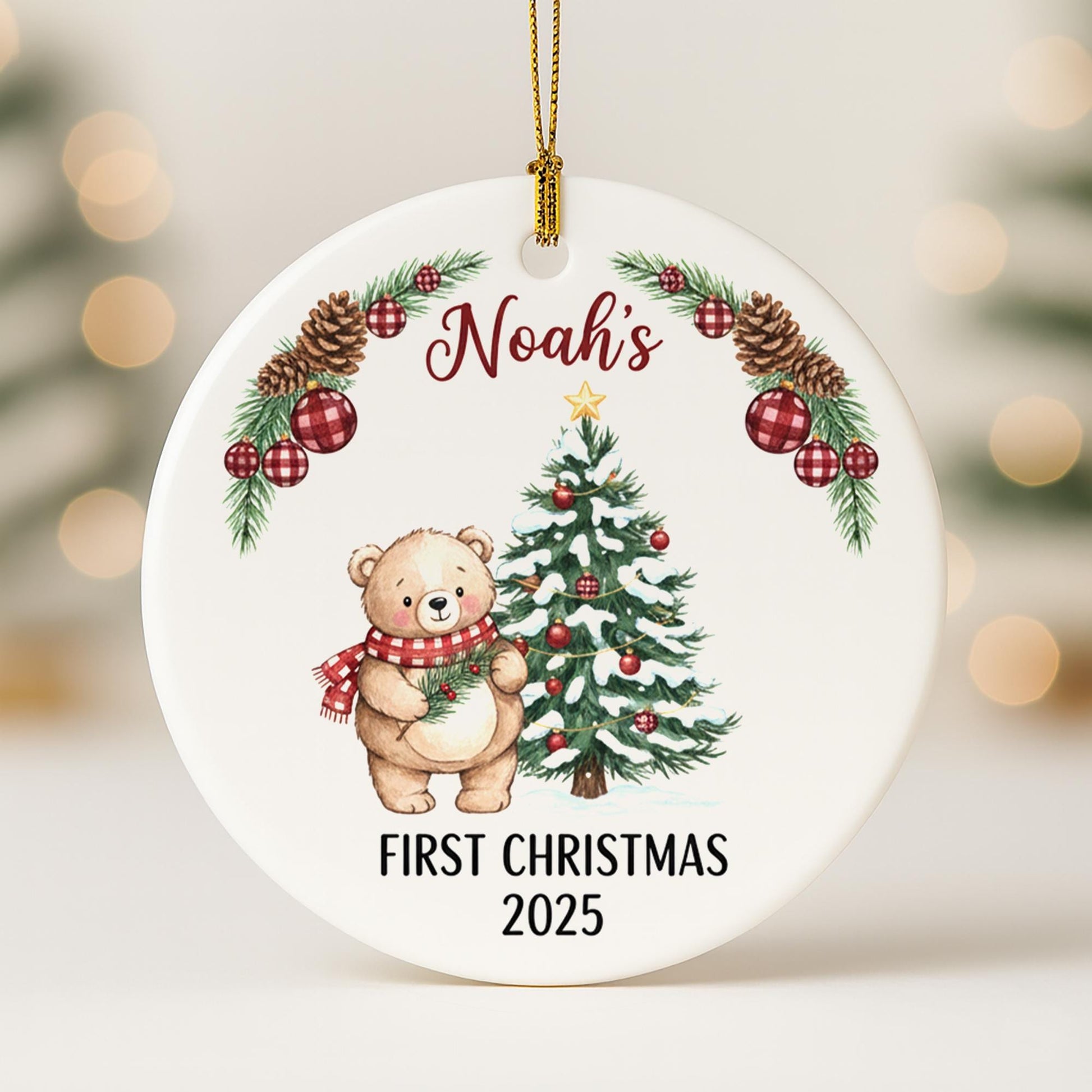 Personalized Baby’s First Christmas Ornament – Newborn Holiday Keepsake Gift