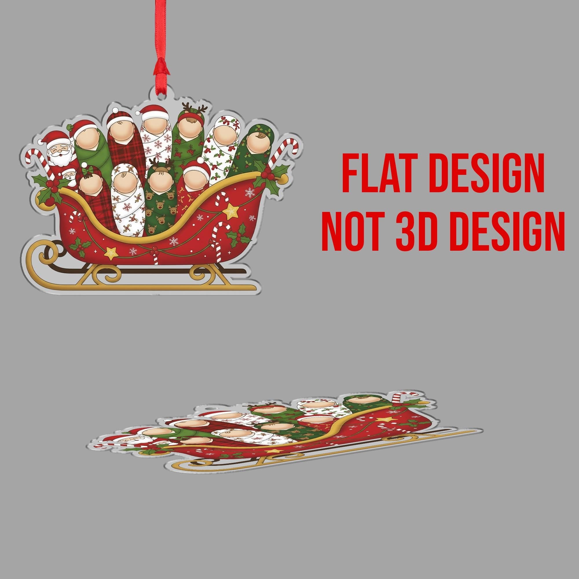 Labor and Delivery Ornament Christmas Sleigh Baby Nurse Decor