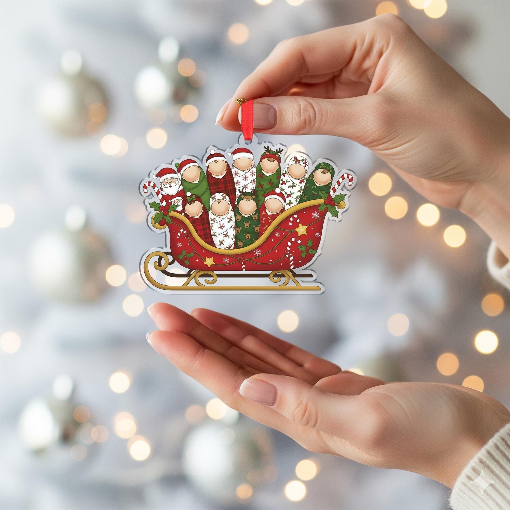 Labor and Delivery Ornament Christmas Sleigh Baby Nurse Decor