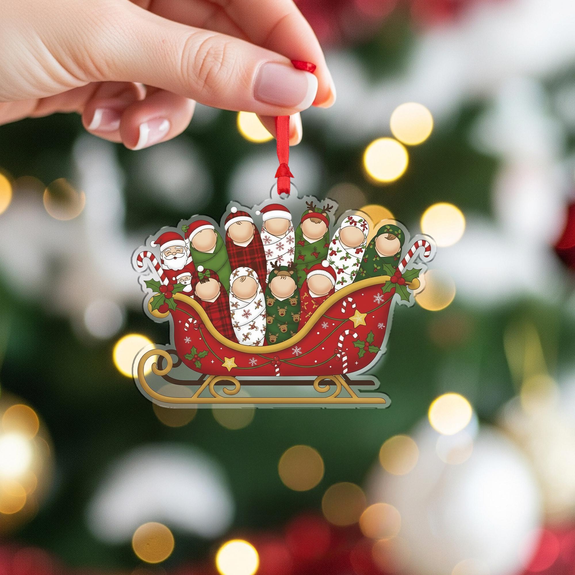 Labor and Delivery Ornament Christmas Sleigh Baby Nurse Decor