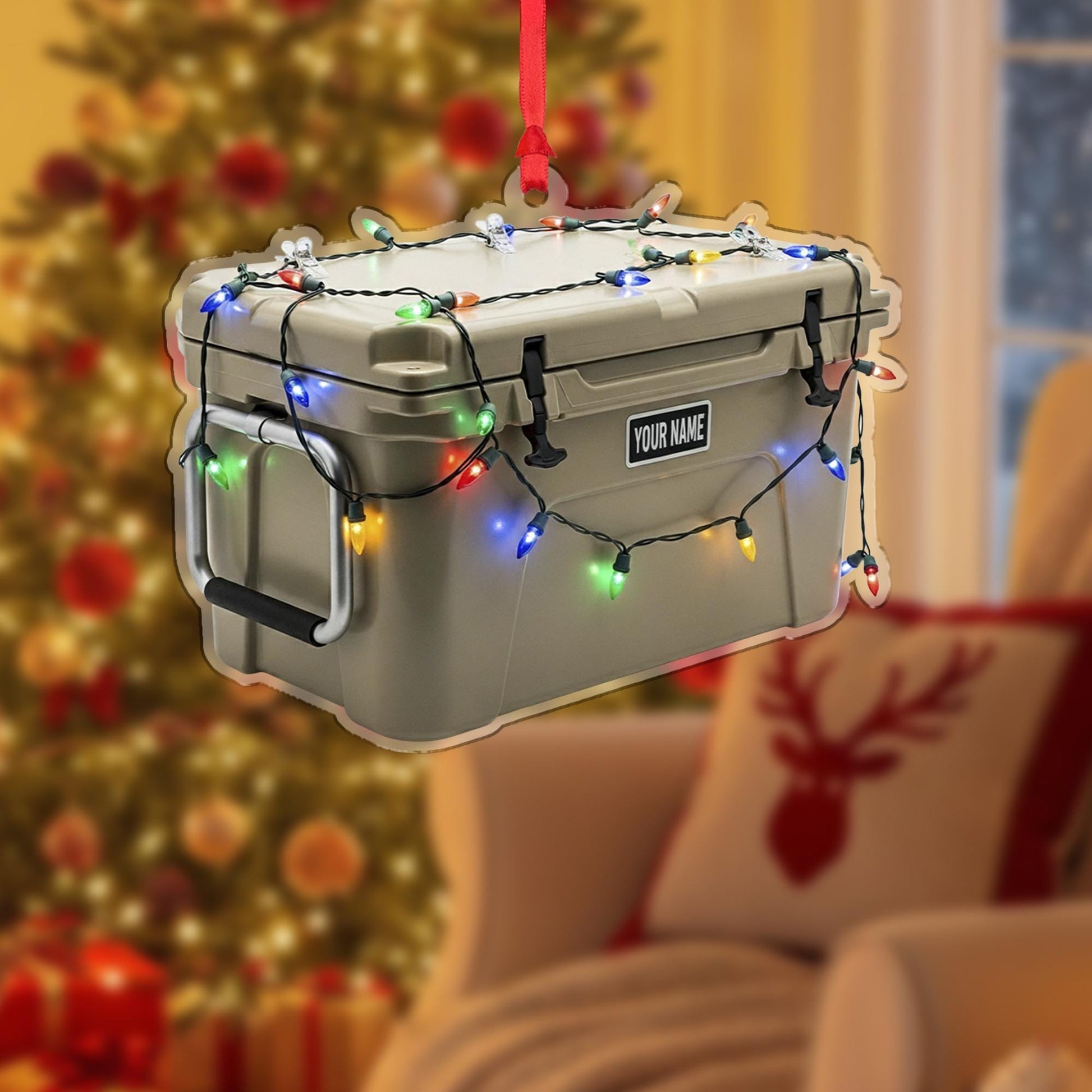 Cooler Ornament – Personalized Camping Gift, Custom Ice Chest Christmas Keepsake