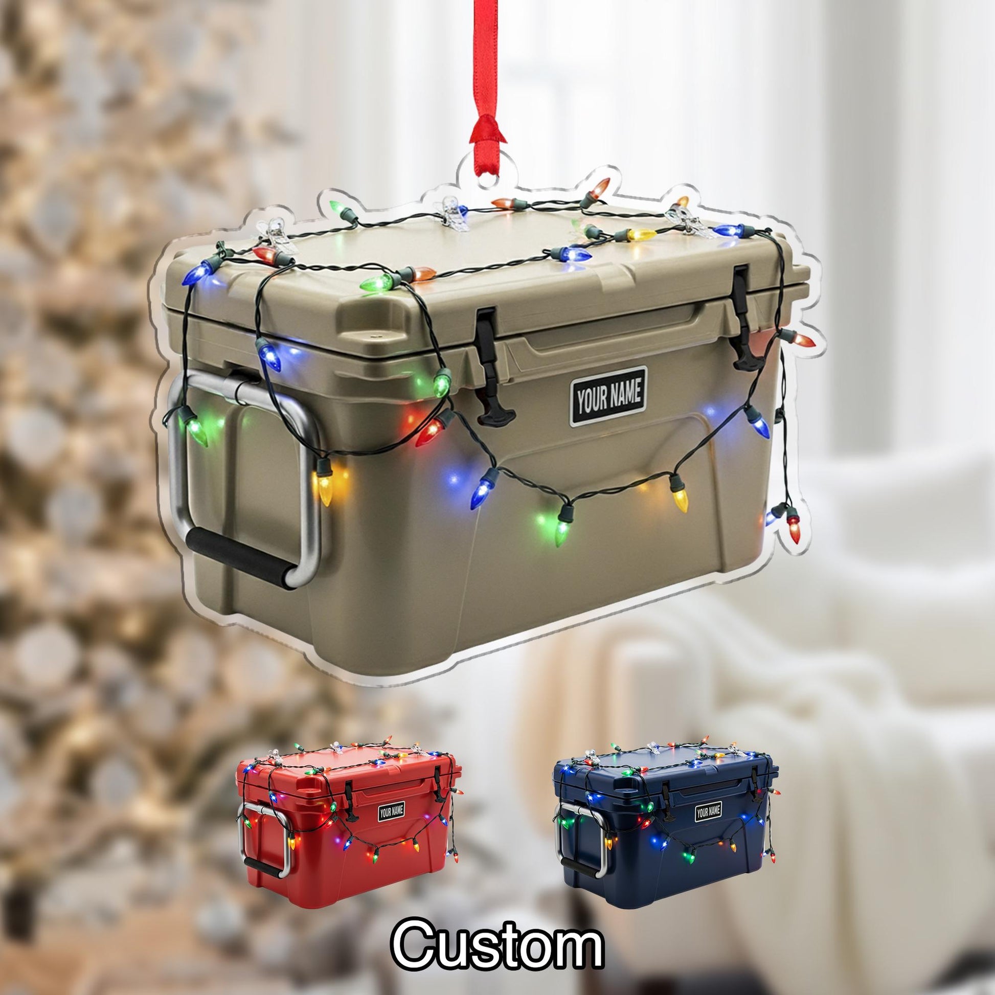 Cooler Ornament – Personalized Camping Gift, Custom Ice Chest Christmas Keepsake