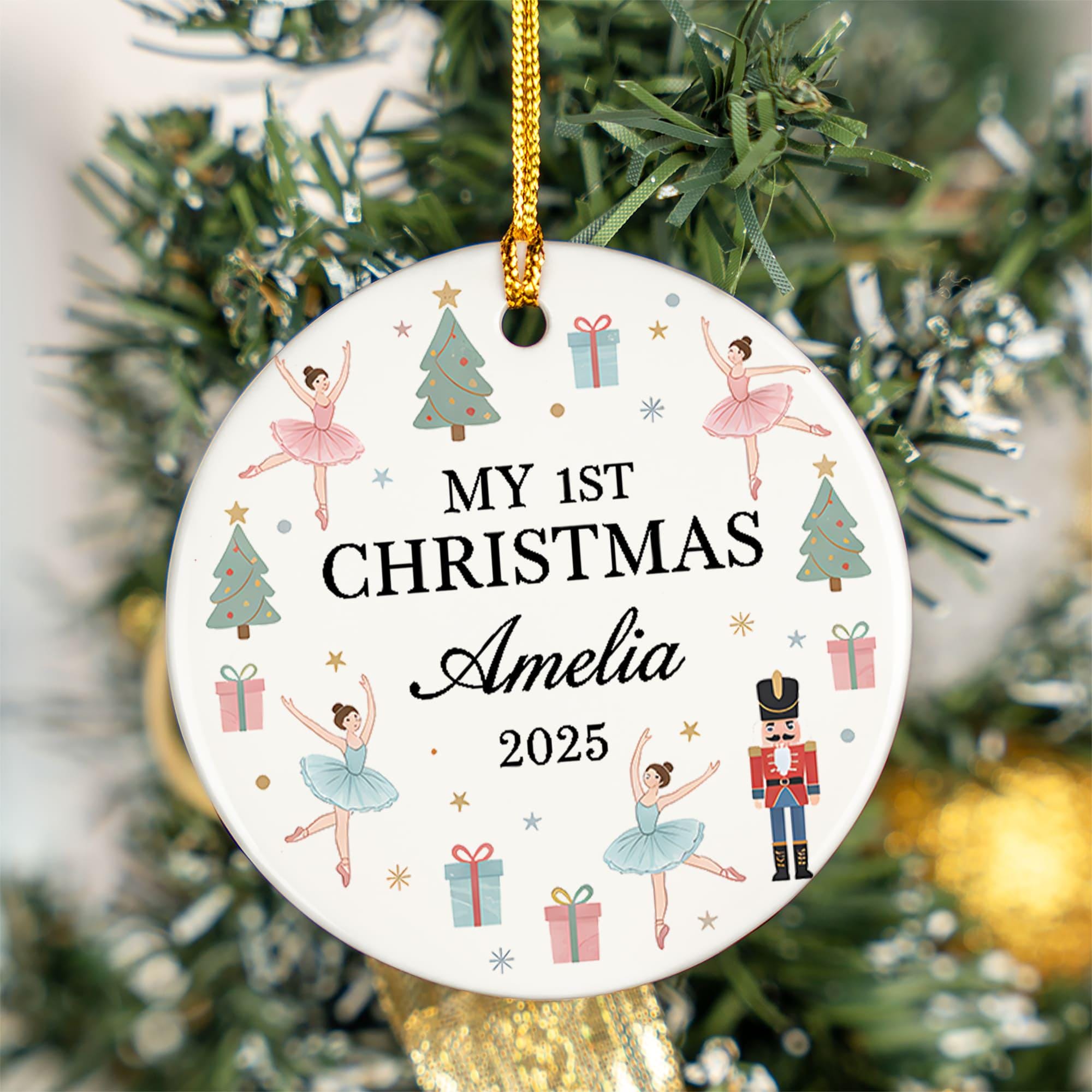 Personalized Baby First Christmas Ornament 2025 • Custom Newborn Holiday Keepsake Gift