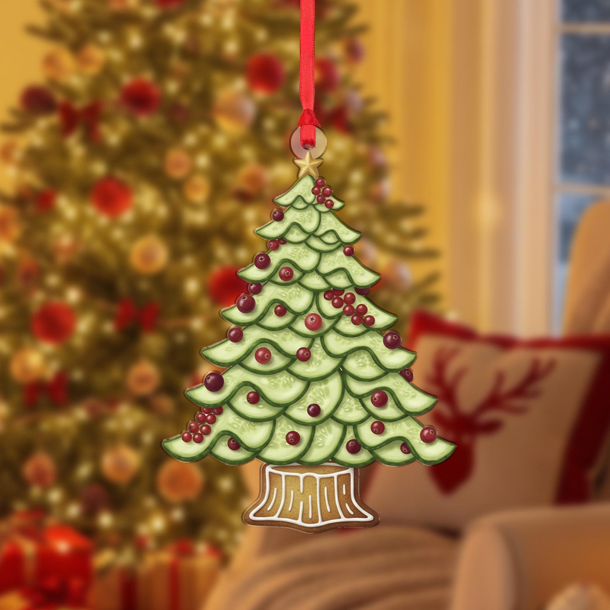 Christmas Tree Ornament – Cucumber Berry Gingerbread Holiday Decoration