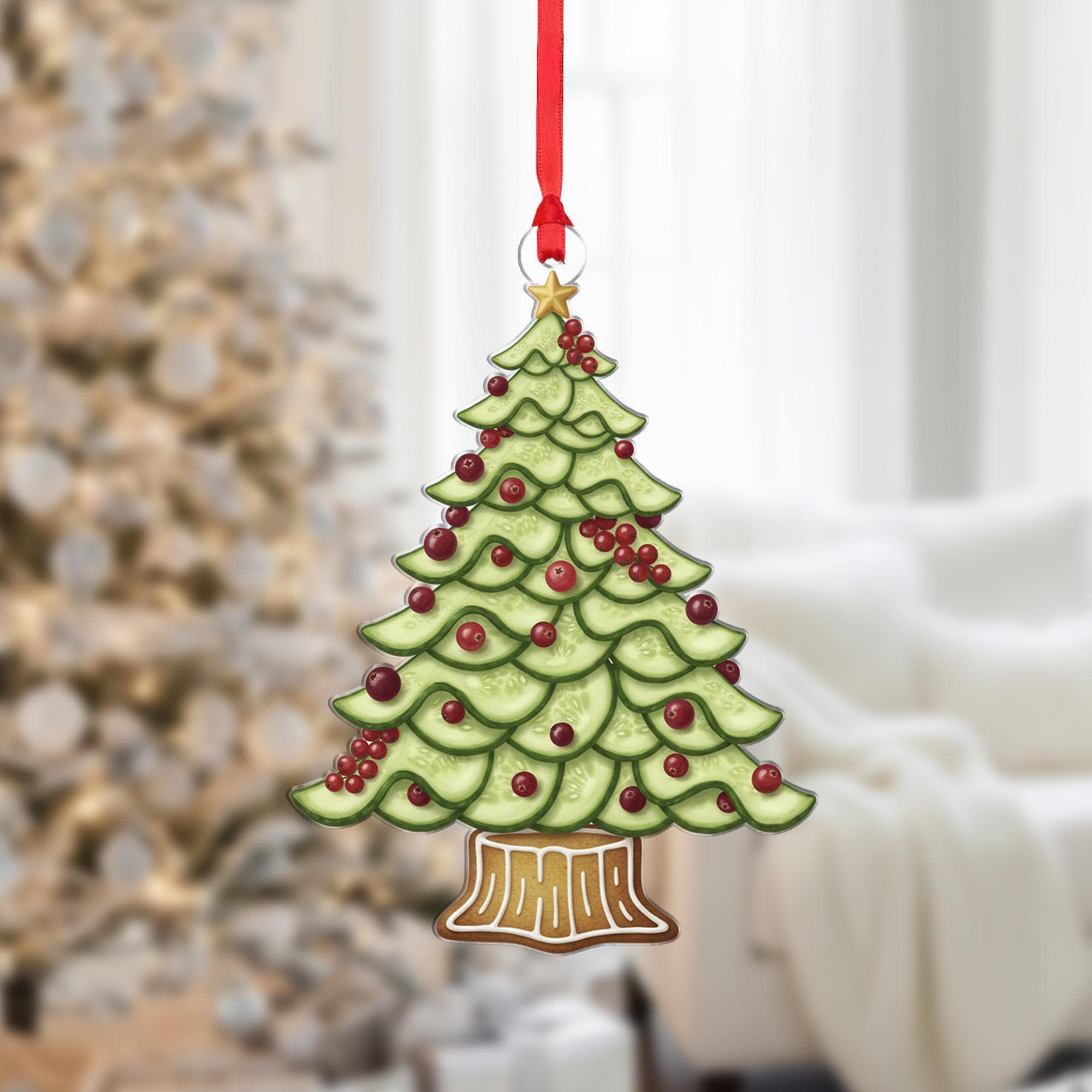 Christmas Tree Ornament – Cucumber Berry Gingerbread Holiday Decoration