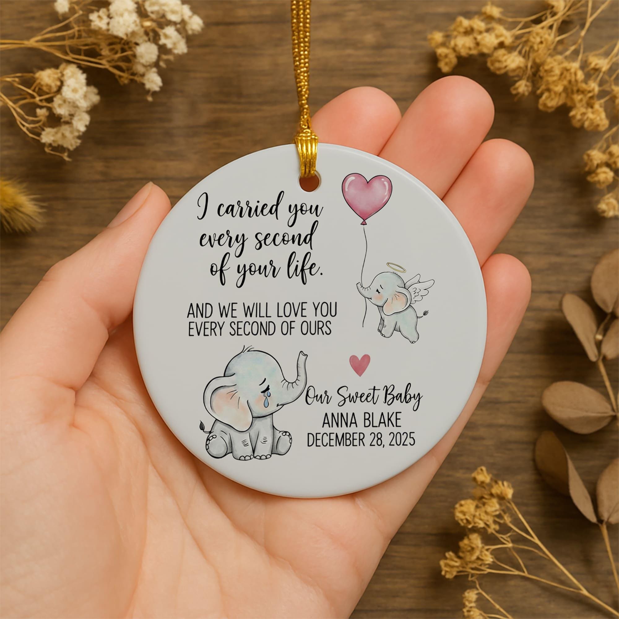 Personalized Baby Memorial Ornament: Custom Infant Loss Keepsake