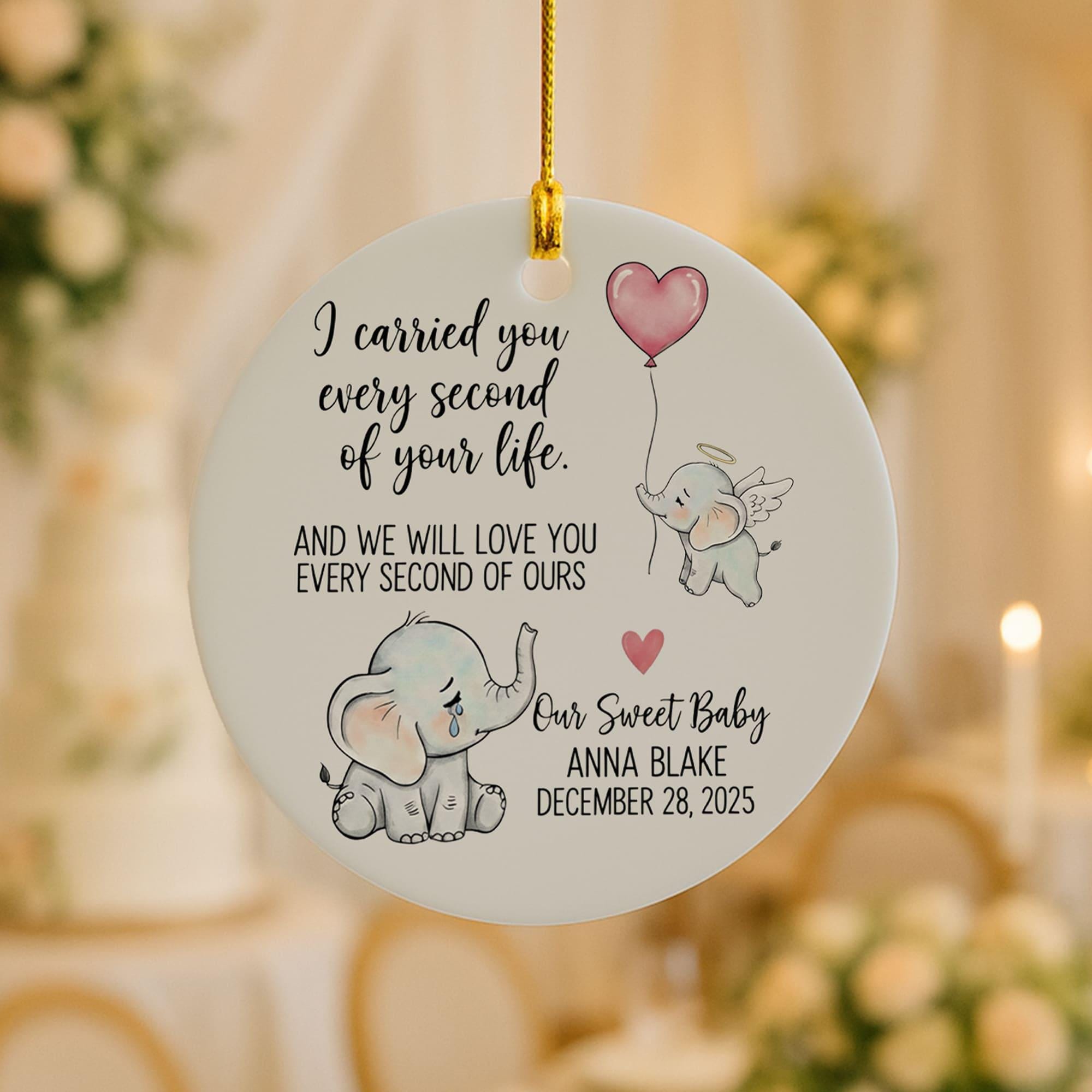 Personalized Baby Memorial Ornament: Custom Infant Loss Keepsake