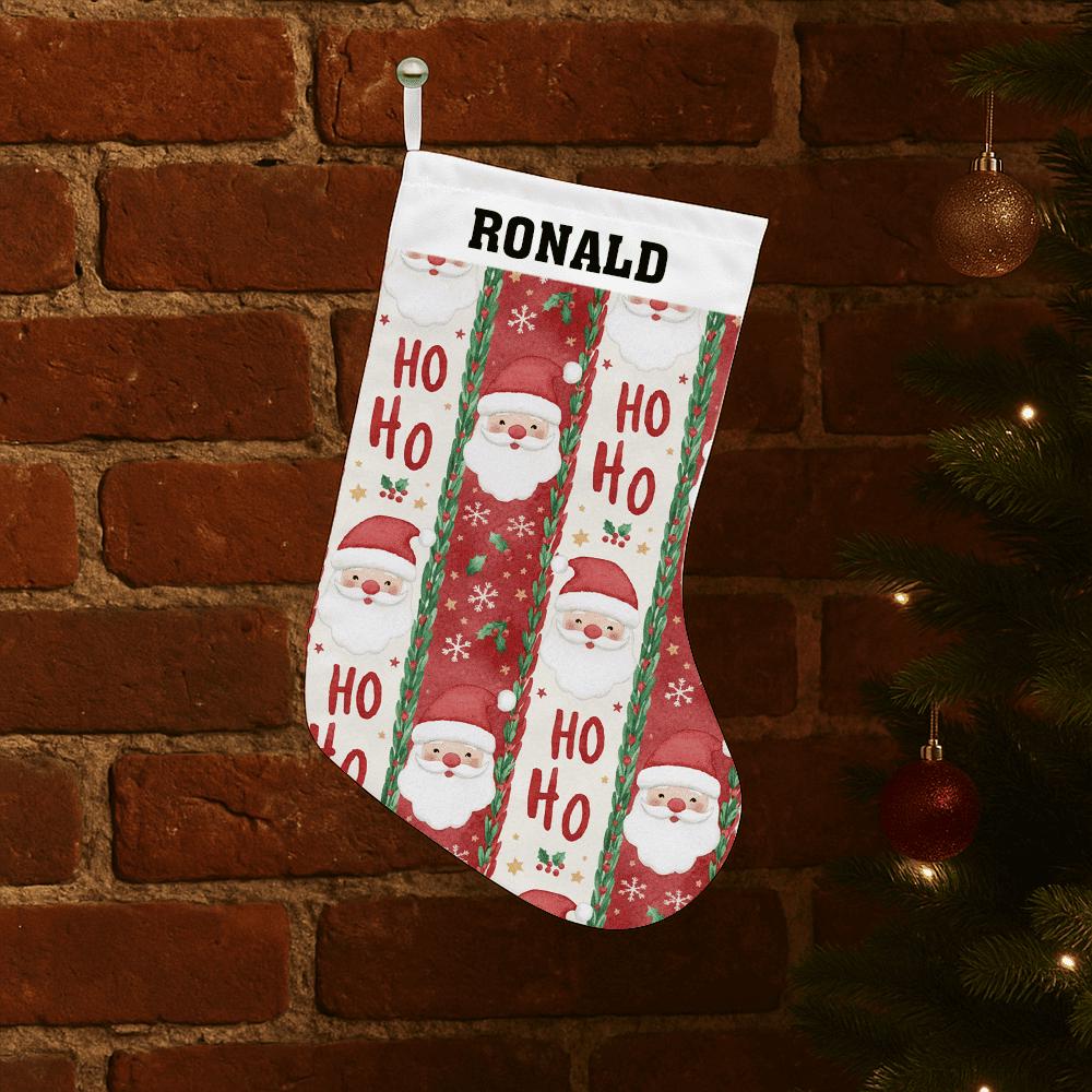 Personalized Santa Christmas Stocking: Custom Name Holiday Decor
